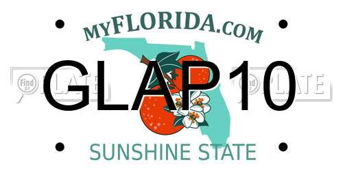 GLAP10 Florida License Plate