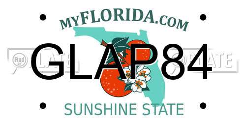 GLAP84 Florida License Plate