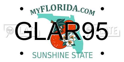 GLAR95 Florida License Plate