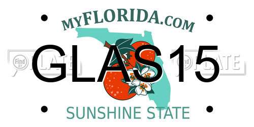 GLAS15 Florida License Plate