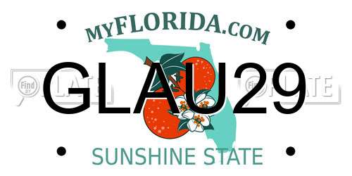 GLAU29 Florida License Plate