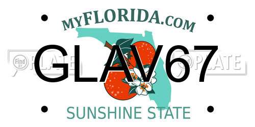 GLAV67 Florida License Plate