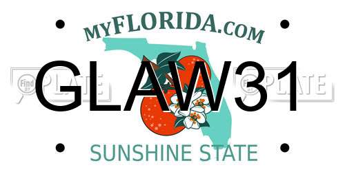 GLAW31 Florida License Plate
