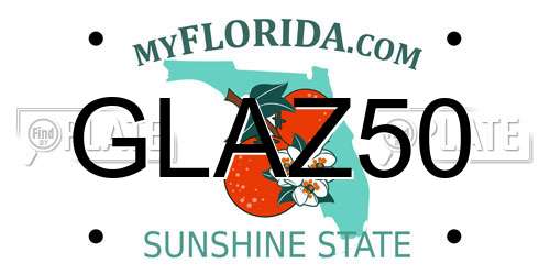 GLAZ50 Florida License Plate