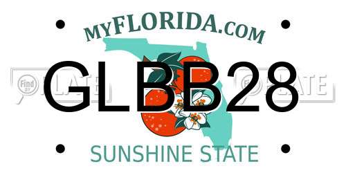 GLBB28 Florida License Plate