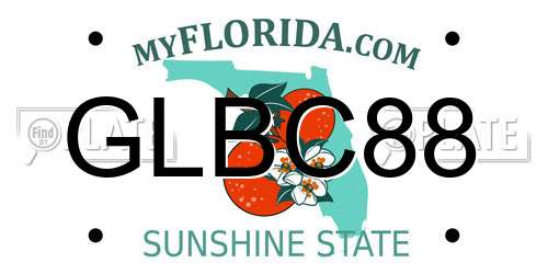 GLBC88 Florida License Plate