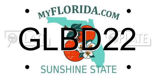 GLBD22 Florida License Plate