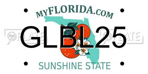 GLBL25 Florida License Plate
