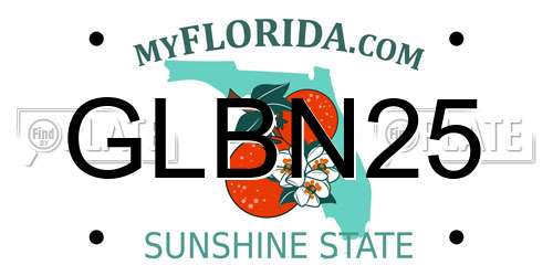 GLBN25 Florida License Plate