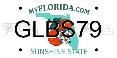 GLBS79 Florida License Plate