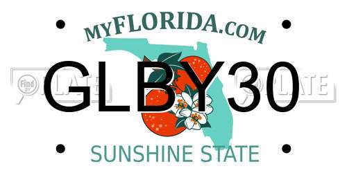 GLBY30 Florida License Plate