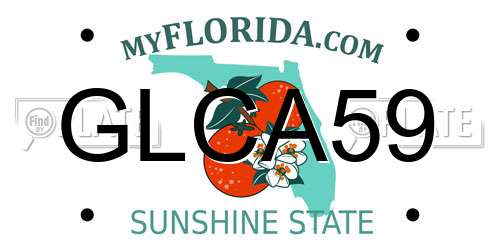 GLCA59 Florida License Plate