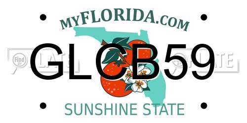 GLCB59 Florida License Plate