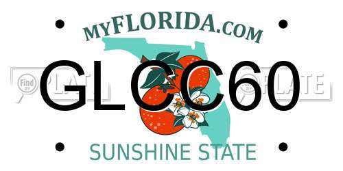GLCC60 Florida License Plate