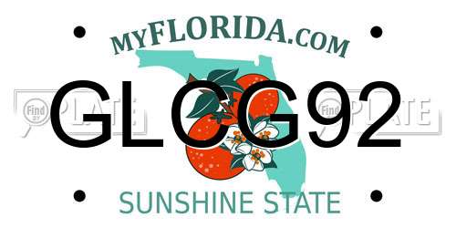 GLCG92 Florida License Plate