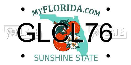 GLCL76 Florida License Plate