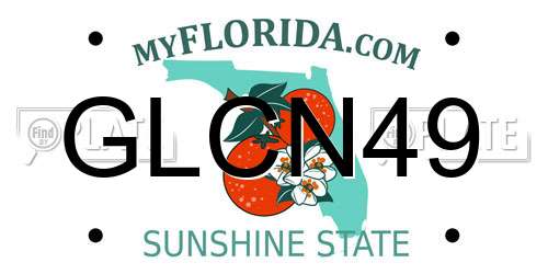 GLCN49 Florida License Plate