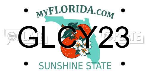 GLCY23 Florida License Plate