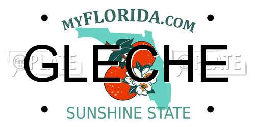 GLECHE Florida License Plate
