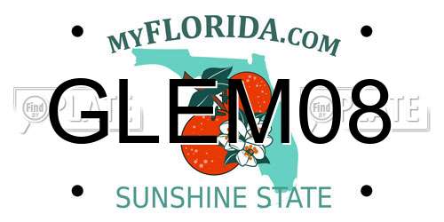 GLEM08 Florida License Plate