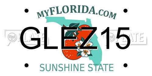 GLEZ15 Florida License Plate