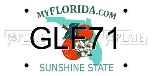 GLF71 Florida License Plate