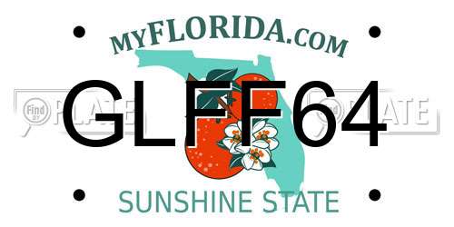 GLFF64 Florida License Plate
