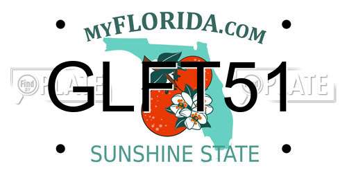 GLFT51 Florida License Plate