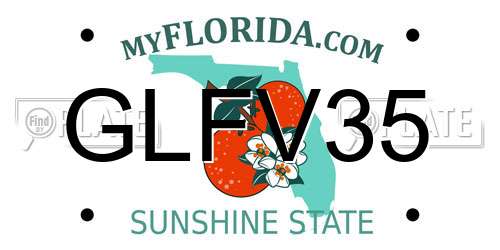 GLFV35 Florida License Plate