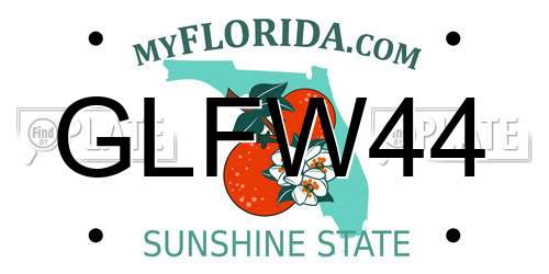 GLFW44 Florida License Plate