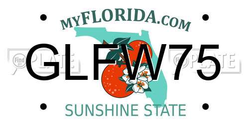 GLFW75 Florida License Plate