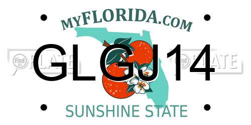 GLGJ14 Florida License Plate
