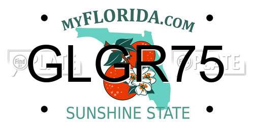 GLGR75 Florida License Plate