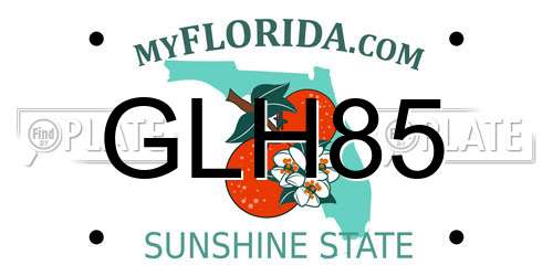 GLH85 Florida License Plate