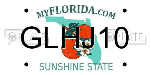 GLHJ10 Florida License Plate
