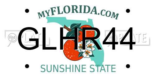 GLHR44 Florida License Plate