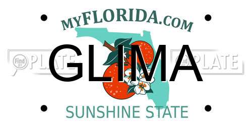 GLIMA Florida License Plate