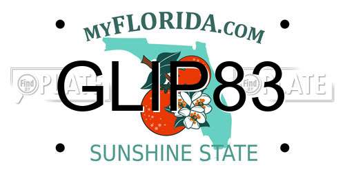 GLIP83 Florida License Plate
