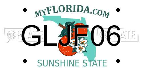 GLJF06 Florida License Plate