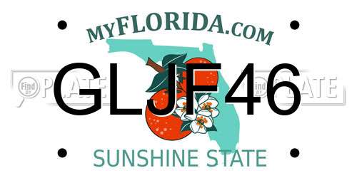 GLJF46 Florida License Plate