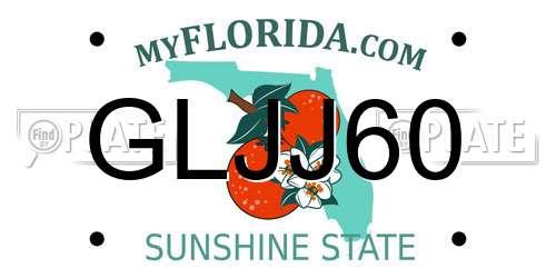 GLJJ60 Florida License Plate