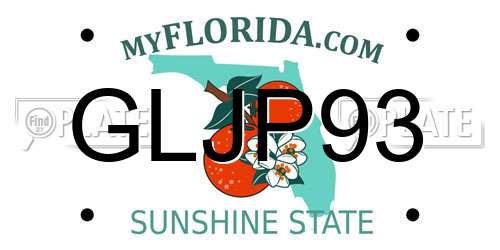 GLJP93 Florida License Plate