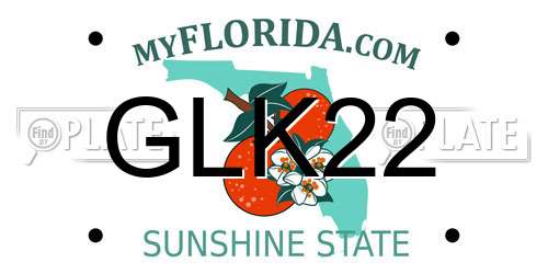 GLK22 Florida License Plate