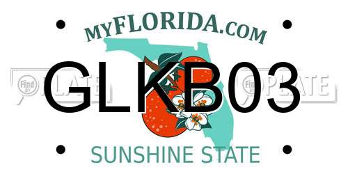 GLKB03 Florida License Plate
