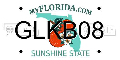 GLKB08 Florida License Plate