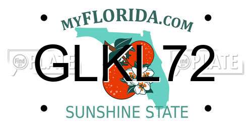 GLKL72 Florida License Plate