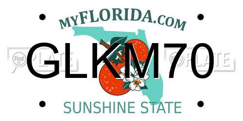 GLKM70 Florida License Plate