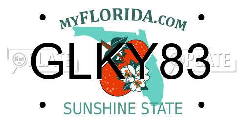 GLKY83 Florida License Plate
