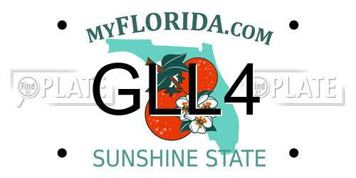GLL4 Florida License Plate