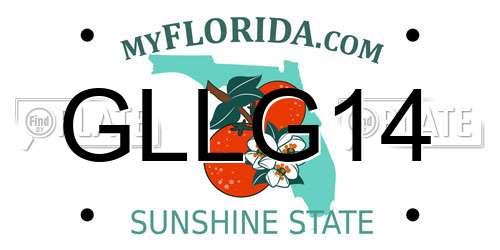 GLLG14 Florida License Plate